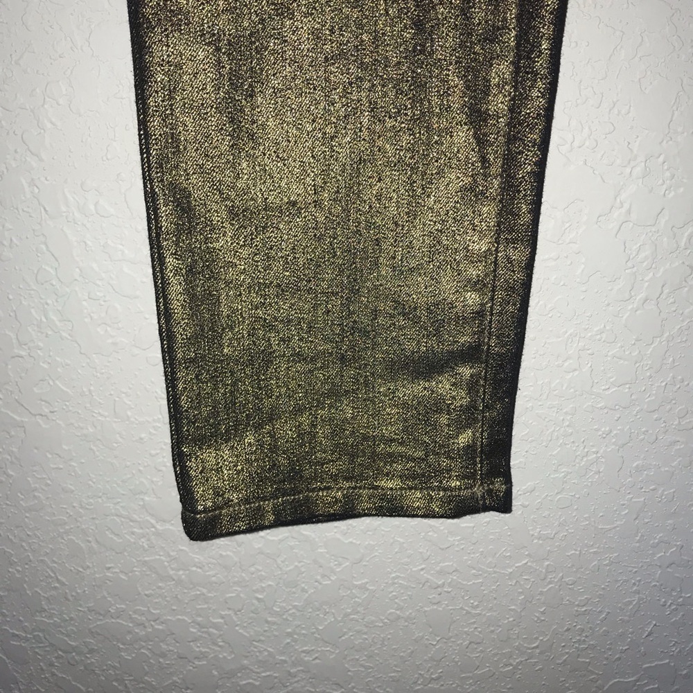 NWT Bongo Metallic Gold Black Stretch Skinny Jeans* - Picture 5 of 6